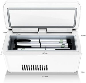 Dispositivo di raffreddamento portatile per insulina con display LCD, batteria da 7800mAh e custodia da viaggio, ideale per l'uso in auto