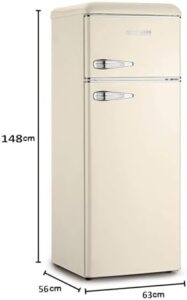 Severin KS 9956 frigorifero con congelatore Libera installazione Cromo, Crema 212 L A++