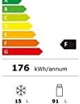 Candy Comfort Frigorifero Monoporta, 106 L, Libera Installazione, Tecnologia Statica, Congelatore Interno, Maniglia Ergonomica, Temperatura Regolabile, Classe F, 50 x 57 x 84 cm, Bianco - COT1S45FWH