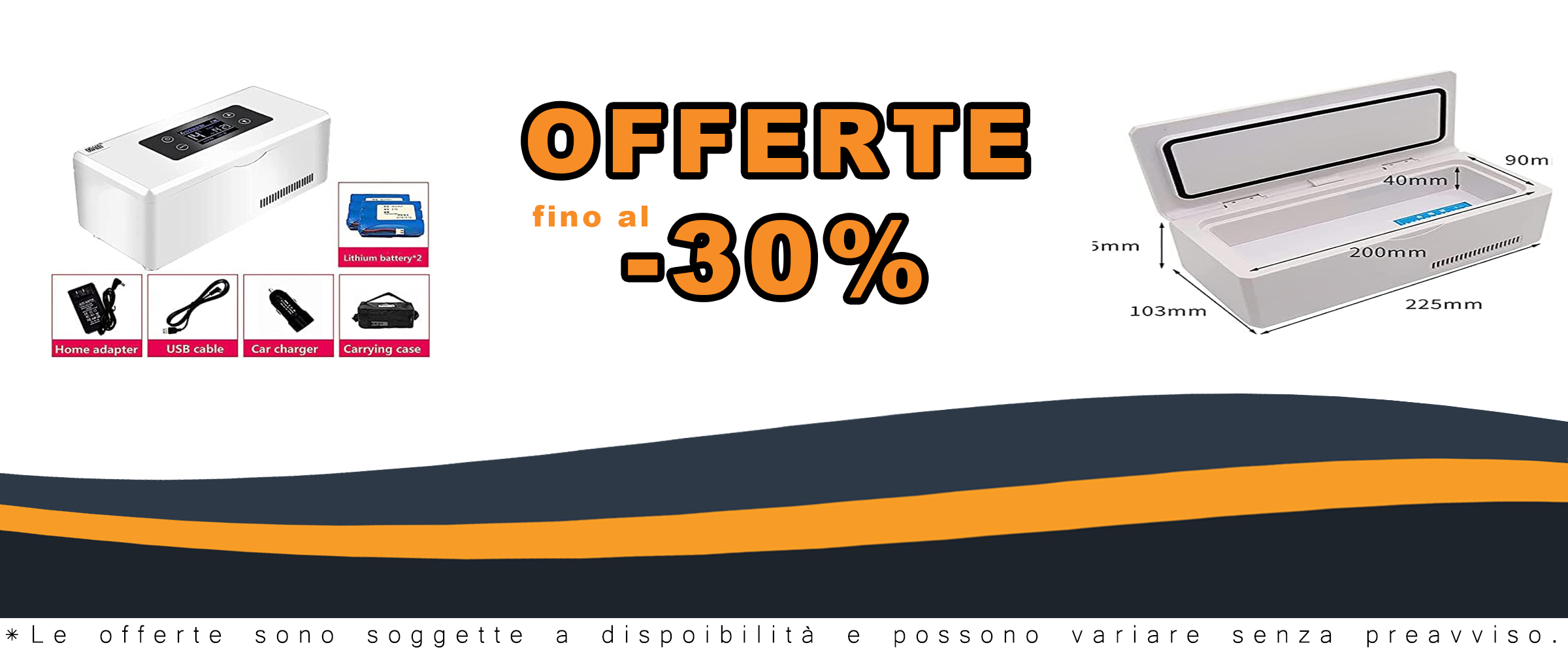 Frigo portatile per farmaci, mini scatola refrigerata per insulina, con temperatura controllata 2-8°C