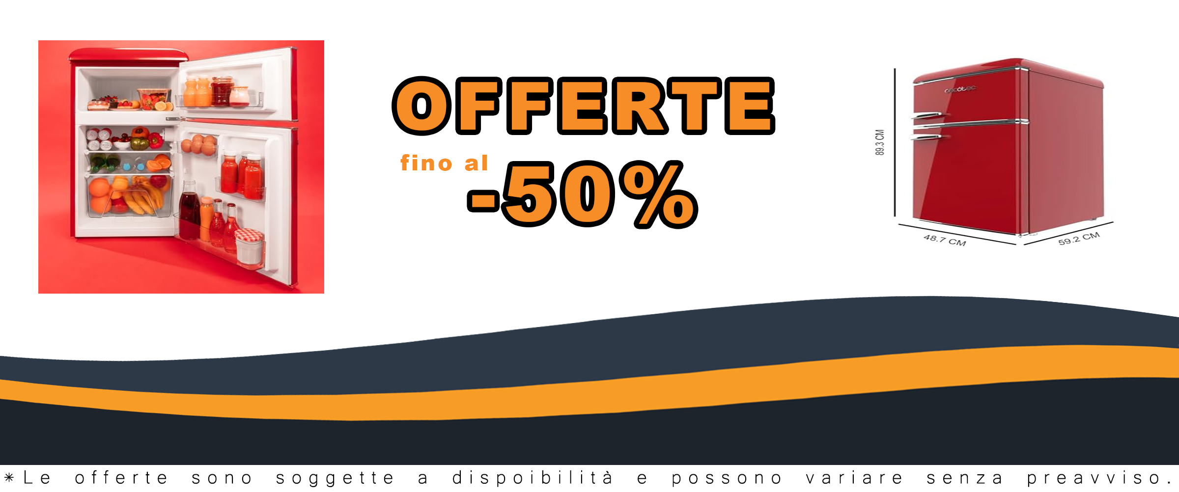 Cecotec Mini Frigorifero Retro Bolero Coolmarket 2D Origin 86 Red E. Due Porte Rosso di 89,3cm di Altezza e 48,7 di Larghezza con Capacità di 86L, Classe Energetica E, Led Interno e Maniglia Cromata