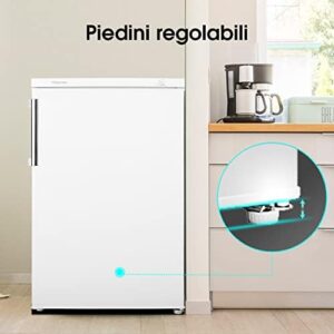 Hisense FV105D4BW21 Congelatore Sottotavolo Monoporta, 3 Cassetti, 82 Litri, 40 Decibel, Bianco, 57.5 x 56 x 84.5