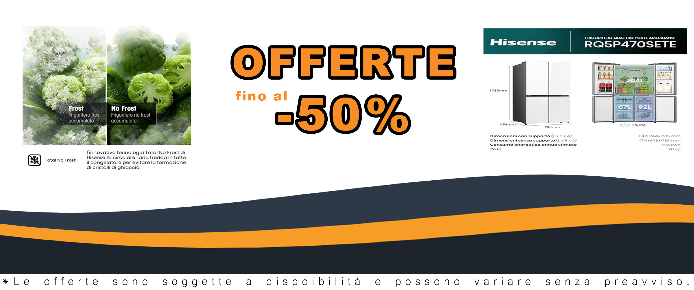 Hisense RQ5P470SETE, Frigorifero Americano Quattro Porte, Classe E, Finitura bianca in vetro, Total No Frost, WiFi, Metal cooling, Zona convertibile, Dispenser Acqua, Motore Inverter