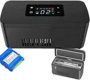Scatola di raffreddamento portatile CGLYYDS con display LED per il trasporto sicuro dell'insulina e di altri farmaci sensibili alla temperatura