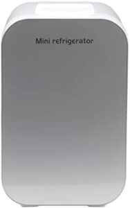 Mini frigorifero compatto 8L, ideale per raffreddare e riscaldare cibi e bevande, perfetto per uffici e stanze piccole.