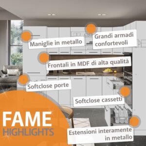 Vicco Armadio frigorifero Fame-Line, Rosso bordeaux lucido/Bianco, 60 cm