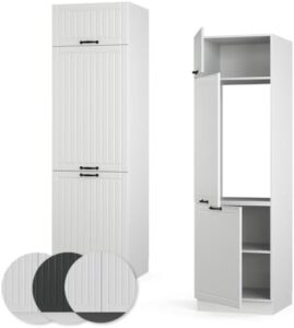 Vicco Armadio frigorifero Fame-Line, Bianco casa di campagna/Bianco, 60 cm