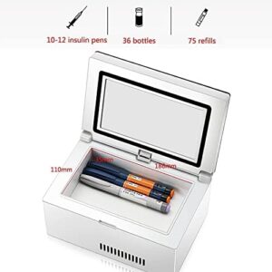 HACSYP frigo portatile, ideale per la conservazione di medicinali e insulina, design compatto per viaggi e uso all'aperto