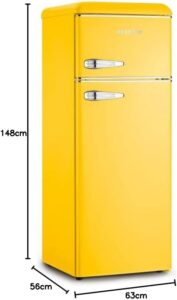 KS9953 SEVERIN FRIGORIFERO VINTAGE ANNI 50 DOPPIA PORTA GIALLO RETRO' CL.E