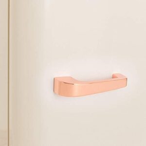 CREATE - RETRO FRIDGE 150 ROSE GOLD/Frigorifero beige maniglia oro rosato/Con congelatore, 150 cm