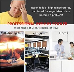 Dispositivo di raffreddamento dell'insulina, mini-frigo portatile per viaggio, casa, e auto.