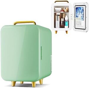 Mini frigorifero da 8 litri, ideale per la cura della pelle e cosmetici, alimentazione AC+DC, frigo portatile.