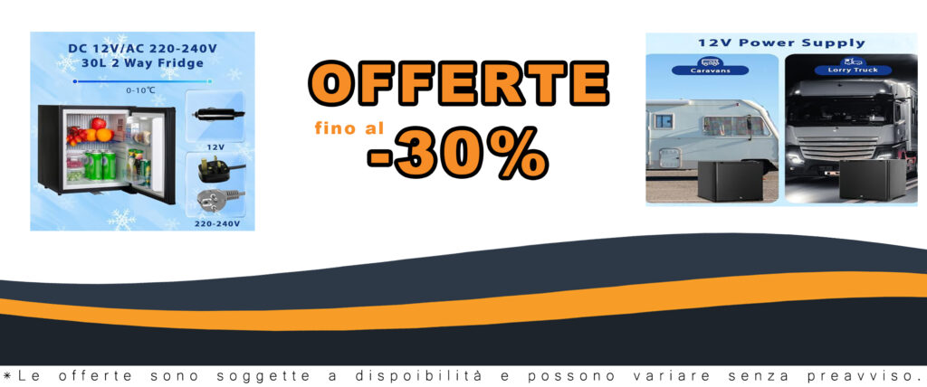 Smad Frigorifero 12V, Frigo Camper 12V 220V, Silenzioso, 30 litri, Frigobar per Auto, Ufficio, Camera, Hotel, Nero