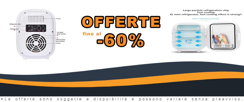 Mini frigo portatile 5L, ideale per bevande, alimenti e cosmetici, utilizzabile in auto e casa
