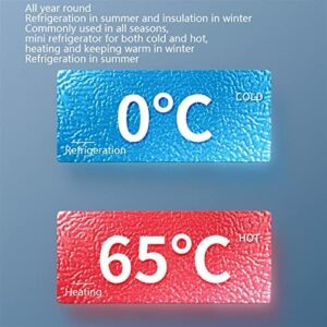 Mini frigo 5L, piccolo frigorifero blu con funzione di raffreddamento e riscaldamento, adatto per auto e camera da letto