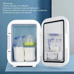 Mini frigo 5L, piccolo frigorifero blu con funzione di raffreddamento e riscaldamento, adatto per auto e camera da letto