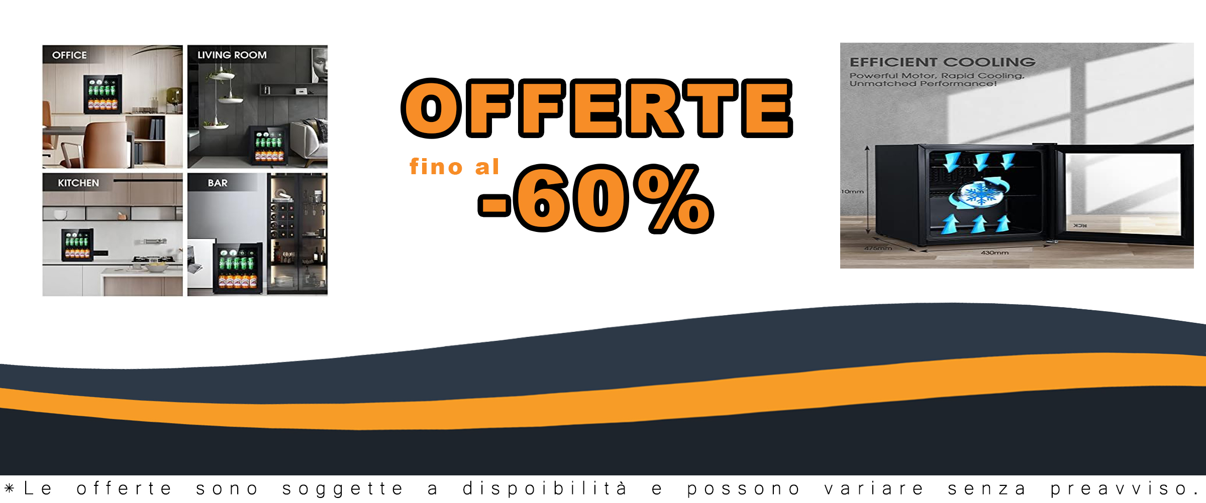 HCK - Mini frigorifero con porta in vetro, zona di raffreddamento 0-15 °C e 2 ripiani, frigorifero compatto per bevande per bar e soggiorno