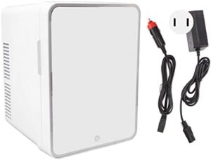 YUJIEE Mini Frigorifero con Specchio a LED, ideale per il trucco e la cura della pelle