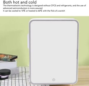YUJIEE Mini Frigorifero con Specchio a LED, ideale per il trucco e la cura della pelle
