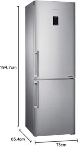 Samsung RB33J3315SA/EF Frigorifero Combinato Serie 3000, Total No Frost, Compressore Digital Inverter, 328 L, Inox Opaco, A++