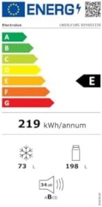Frigorifero combinato, Incasso, 271 Litri, Statico [Classe Energetica E]