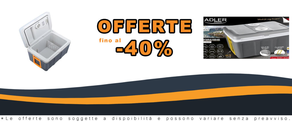 Frigorifero Auto ADLER EUROPE - AD8087-40L in uso, con modalità di raffreddamento e riscaldamento attivate