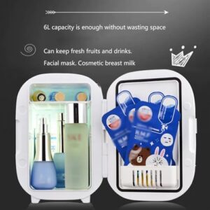 BLUNOA 6L Mini Frigo Trucco Bellezza, color rosa, compatto e versatile per prodotti di bellezza e alimenti, ideale per piccoli spazi