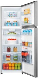 Hisense RT422N4ACE - Frigorifero a due porte, Calss E, Capacità 325 L netto, altezza 170 cm, Multi Air Flow, cassetto frutta e verdura, porte reversibili, inverter, no gelo, silenzioso 40 dBA, colore
