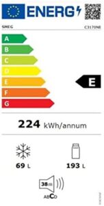 Smeg FRIGO INCASSO COMBINATO 270LT H177 VENTILATO/NO FROST LED INVERTER - E C3170NE
