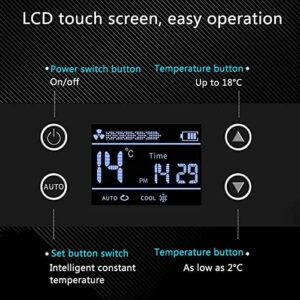 GNbow Frigorifero per Medicinali, ideale per insulina e farmaci, con display LCD touch screen per un controllo preciso della temperatura.