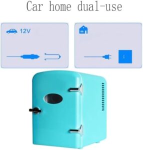 SZAJOR Mini Frigorifero da 4 Litri nero, compatto e portatile, perfetto per l'uso in casa, ufficio e auto