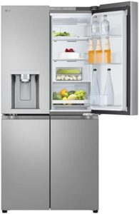 LG GML861PYPE Frigorifero Slim Multidoor, Classe E, 506L, Wi-Fi, Tecnologia Linear Cooling, Frigo con Dispenser Acqua UVnano Senza Allaccio, Total No Frost, Smart Diagnosis, Silver