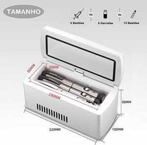 Mini frigorifero portatile per farmaci e insulina, dispositivo di raffreddamento intelligente per il trasporto sicuro dei medicinali