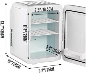 Mini frigorifero per auto 10L 15L, ideale per conservare bevande, alimenti e cosmetici, con funzione riscaldante e frigorifero.
