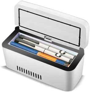 YNAYGDIUGD Mini Frigo Portatile per insulina, frigorifero elettrico per auto, compatto e pratico per conservare medicinali a temperatura controllata