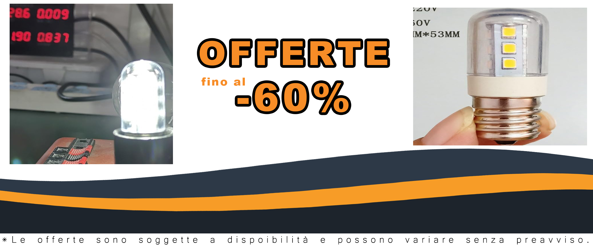 RAWARS HHF Luce LED per Frigorifero E12/E14 2W, 2700K Calda, 50 pz/lotto