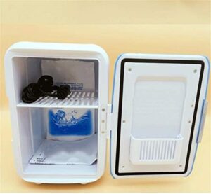 Mini frigorifero portatile ChengBeautiful con capacità 5L, ideale per auto, ufficio e viaggi, disponibile in colore blu