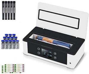 Frigorifero portatile per insulina con temperatura controllata tra 2-8°C, ideale per la conservazione di farmaci sensibili alla temperatura durante i viaggi.