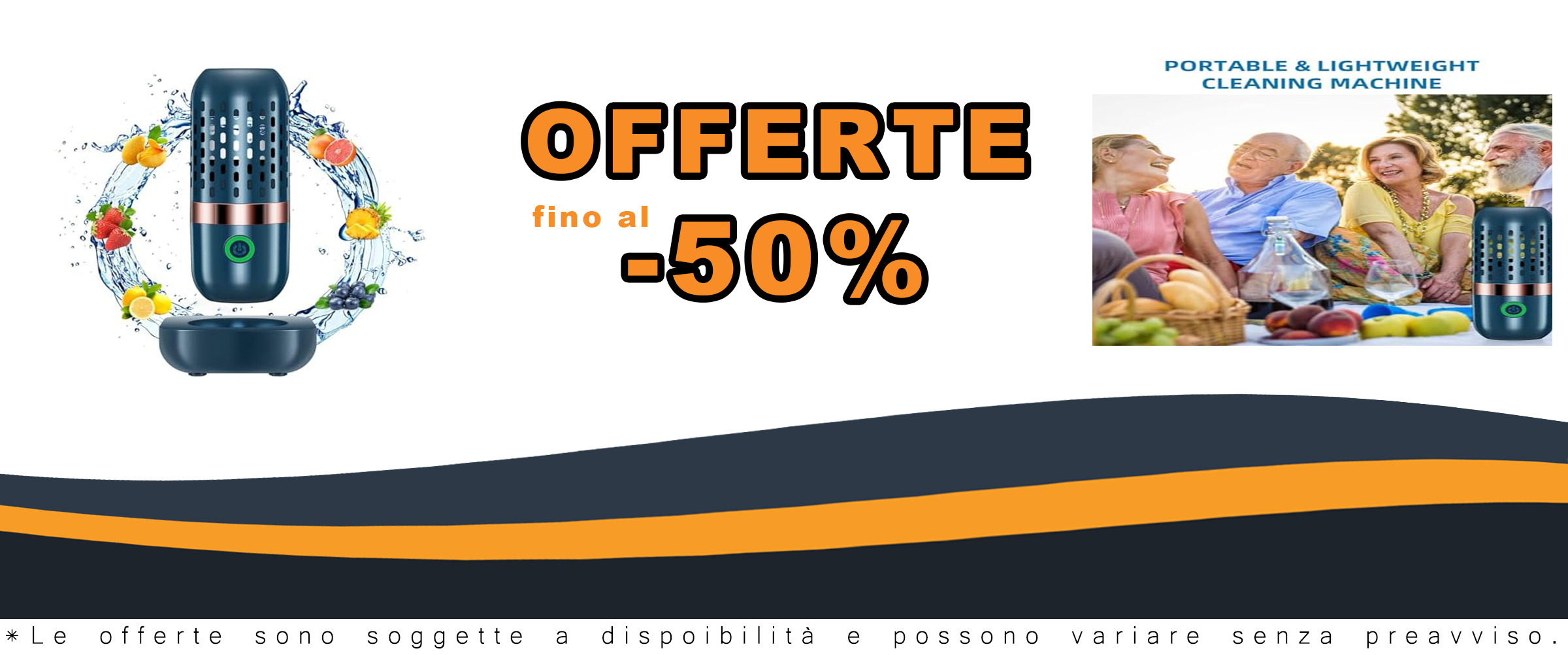 Lavatrice per frutta e verdura, dispositivo per la pulizia di frutta, verdura, carne, stoviglie e altro (blu)