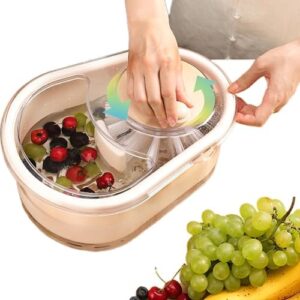 Lavatrice per frutta e verdura, strumento portatile per la pulizia di frutta e verdura, strumento portatile per la pulizia degli alimenti per la cucina domestica (bianco)