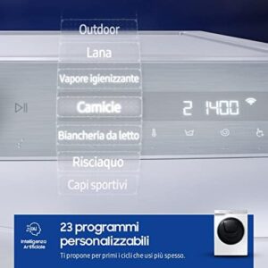 Samsung Lavasciuga Ai Control QuickDive™, WD90T954DSH/S3, Libera installazione, 9+6 Kg, 1400 RPM, Classe A/E, WI-FI, Vapore, Caricamento Frontale, 60l x 85h x 65p cm