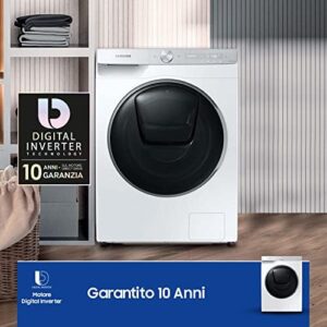 Samsung Lavasciuga Ai Control QuickDive™, WD90T954DSH/S3, Libera installazione, 9+6 Kg, 1400 RPM, Classe A/E, WI-FI, Vapore, Caricamento Frontale, 60l x 85h x 65p cm