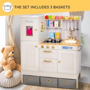 Green series Kinderplay Cucina Giocattolo per Bambini, in Legno, (Bianco)
