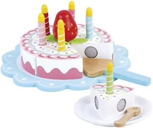 Leomark Cucina in legno Saint-Tropez con Torta di compleanno, Per bambini, Accessori realistici, Gioco creativo: Orologio, Forno, Lavatrice e Lavastoviglie! Dimensioni: 107x106x32 cm.