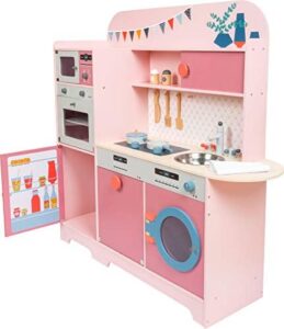Small Foot 11465 Sogno di Bambina, in Legno, Cucina Multifunzionale, Gioco di Ruolo Giocattoli, Multicolore, 100 x 29 x 100 cm