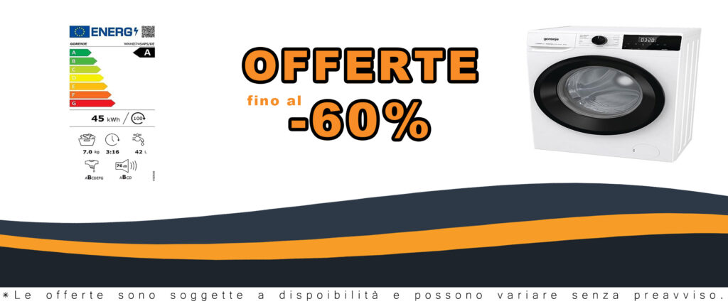 Gorenje WNHEI 74 SAPS/DE lavatrice con funzione vapore, capacità di carico 7 kg, classe di efficienza energetica: A, motore inverter PowerDrive, 1400 giri/min, 15 programmi, Steam Tech, AquaStop,