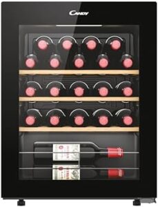 Enoteca dotata di WiFi, illuminazione LED e controllo digitale, ideale per conservare fino a 23 bottiglie di vino e birra.
