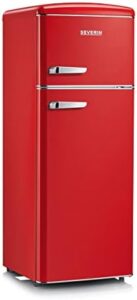 Frigorifero Severin RKG 8930 con congelatore e installazione libera, capacità 208 litri, colore rosso.