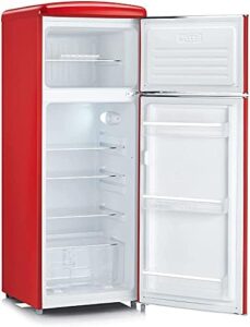 Frigorifero Severin RKG 8930 con congelatore e installazione libera, capacità 208 litri, colore rosso.