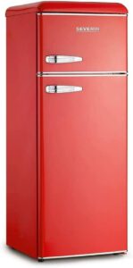 Frigorifero Severin KS 9955 con congelatore rosso 212 L.